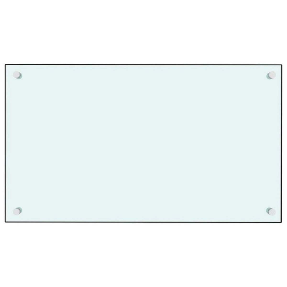 VIDAXL Dosserets de cuisine 2 pcs blanc 70x60 cm verre trempé