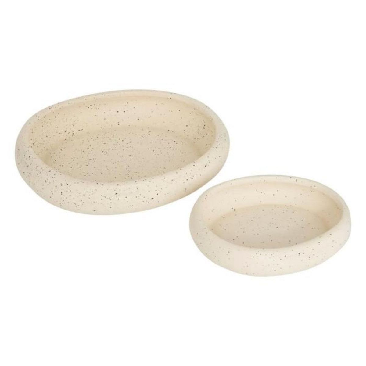 ATMOSPHERA Lot de 2 Vide-Poches en Dolomite  Wonj  25cm Blanc