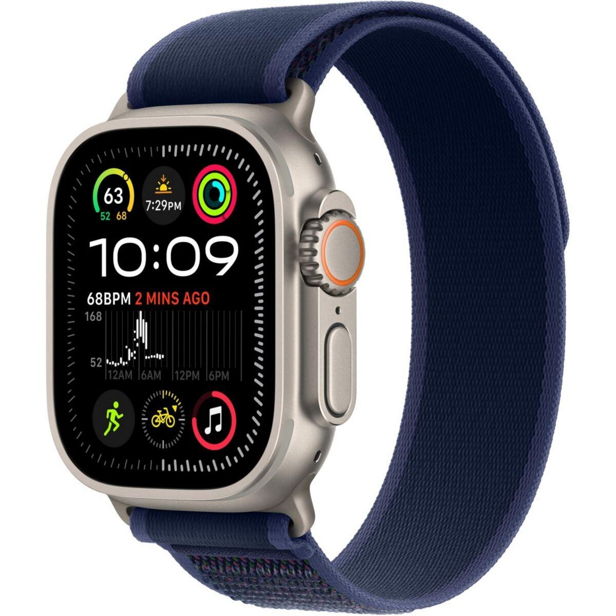 APPLE Montre connectée Ultra 2 49mm Naturel / Bleu Trail S/M Ce