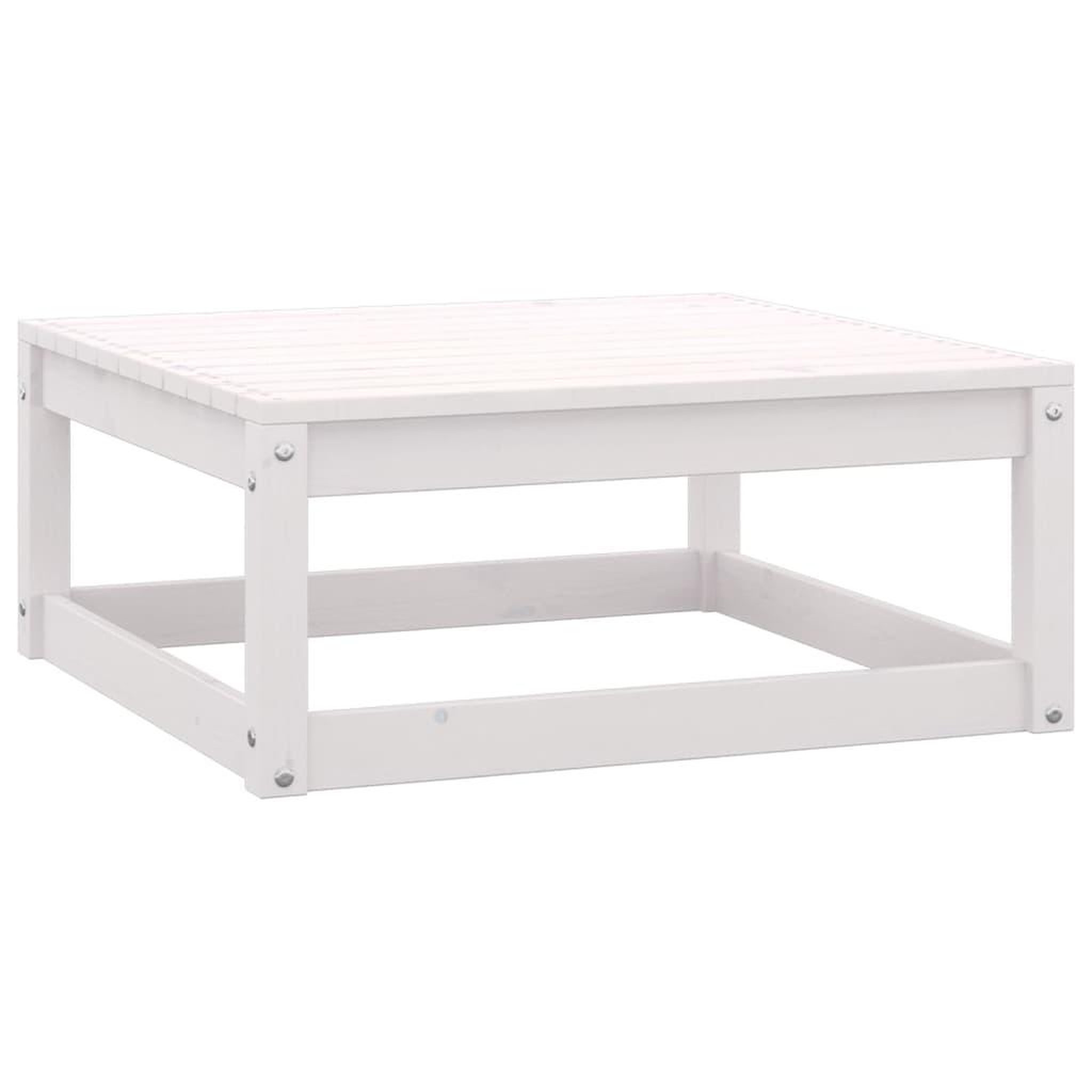 Voir la diapositive 4 : VIDAXL Repose-pieds de jardin avec coussins lot de 2 Bois pin solide