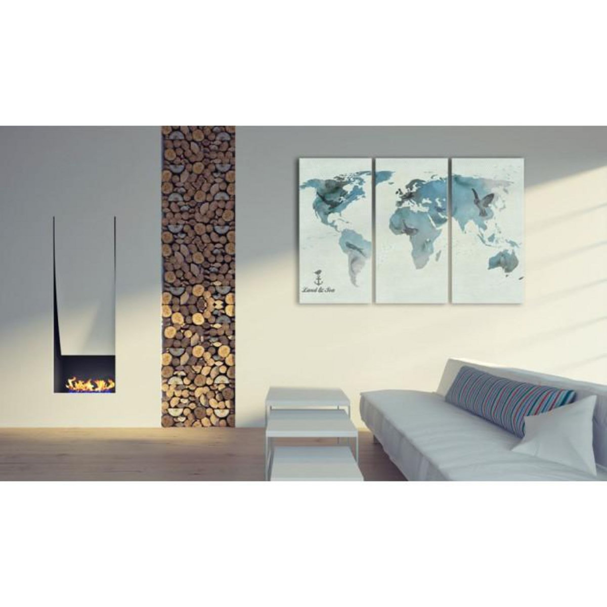 Paris Prix Tableau Imprimé 3 Panneaux  Migration Aviaire