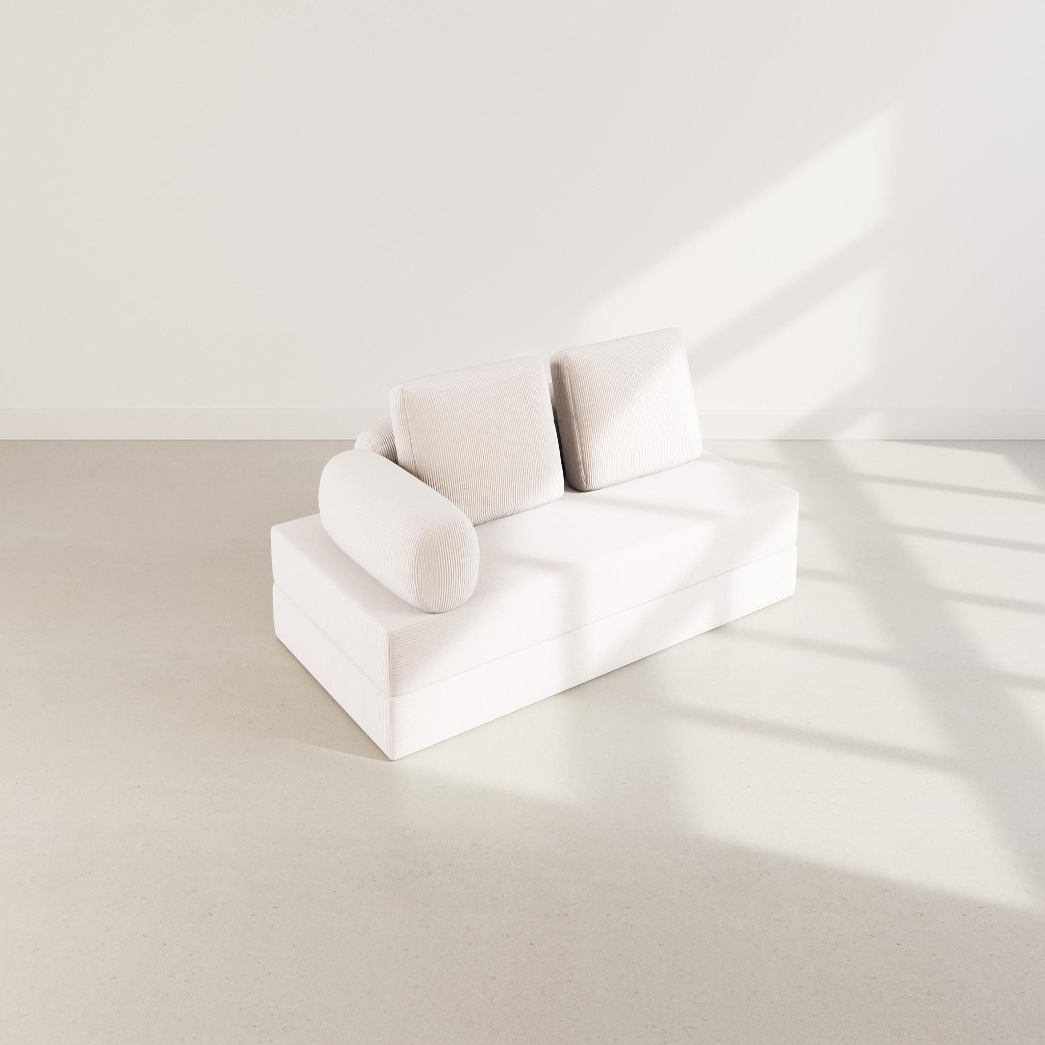 Voir la diapositive 5 : LISA DESIGN Lonny - canapé 3 places convertible en velours côtelé