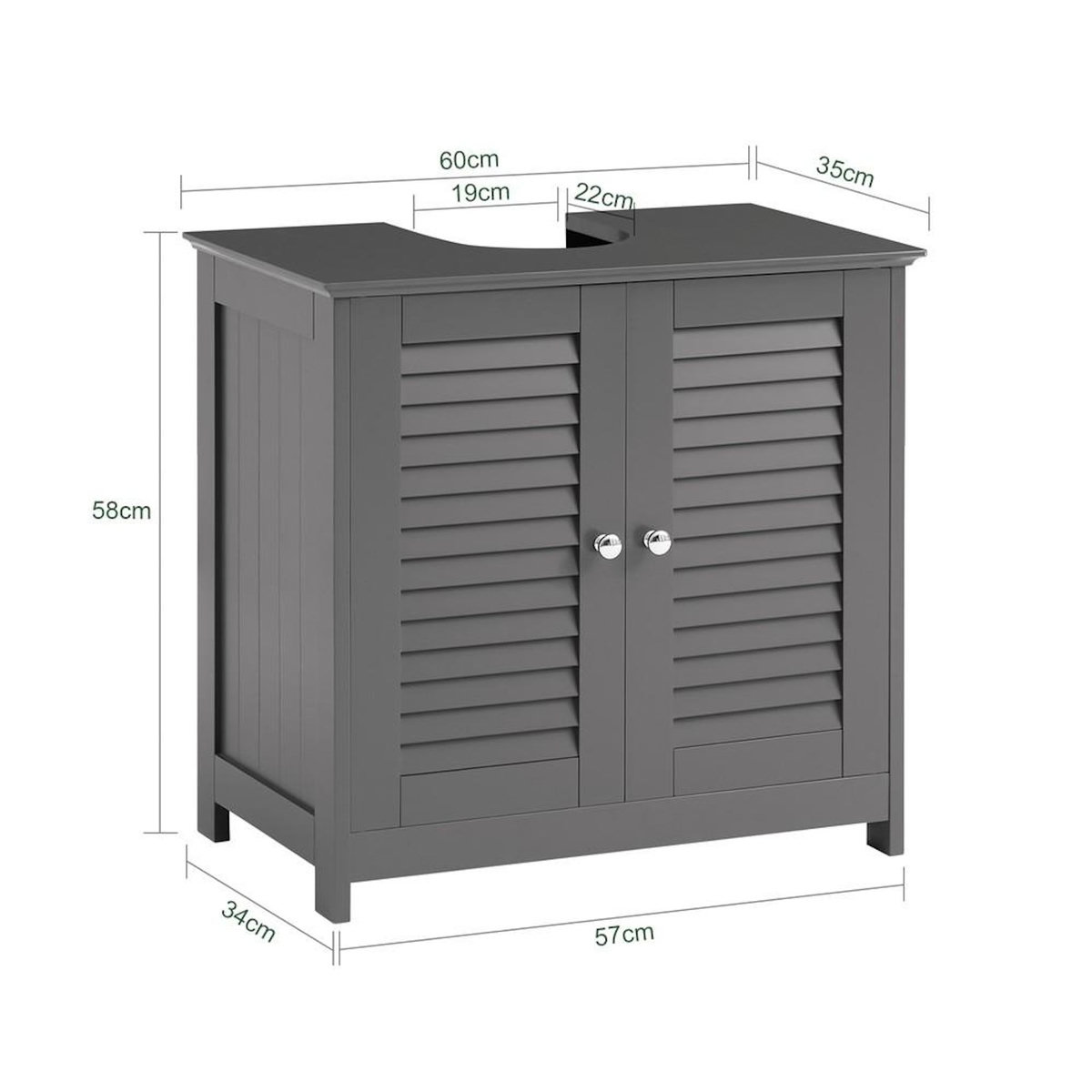 SOBUY SoBuy - Meuble Sous-vasque à deux portes - Classique - FRG237-II