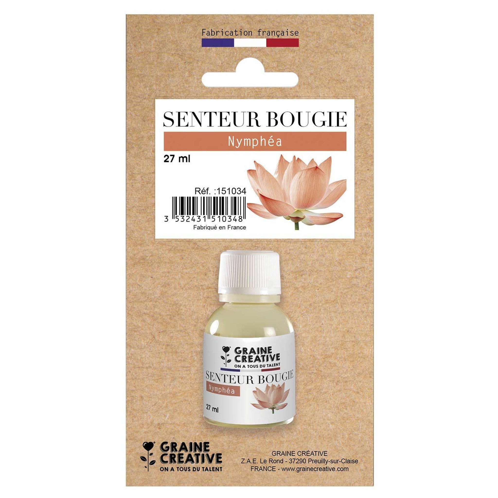 Voir la diapositive 3 : Graine créative Parfum pour bougie 27 ml senteur nymphéa
