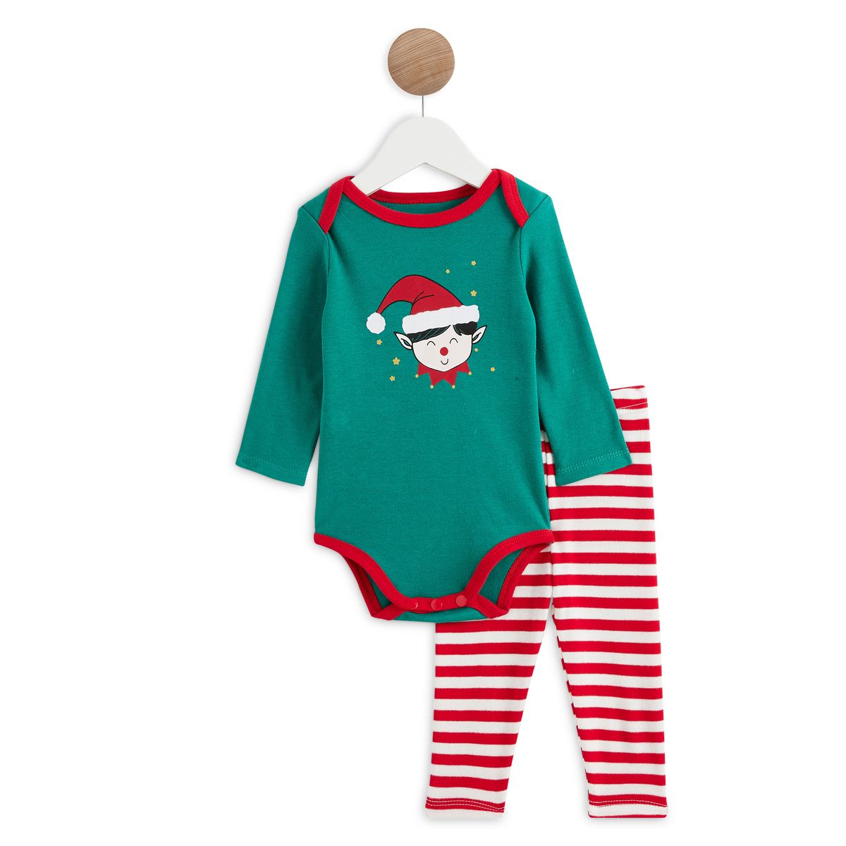 IN EXTENSO Body lutin + legging noël bébé