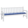 Voir la diapositive 3 : VIDAXL Coussin de banc de jardin rayures bleues et blanches 180x50x7cm