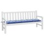 Voir la diapositive 3 : VIDAXL Coussin de banc de jardin rayures bleues et blanches 180x50x7cm