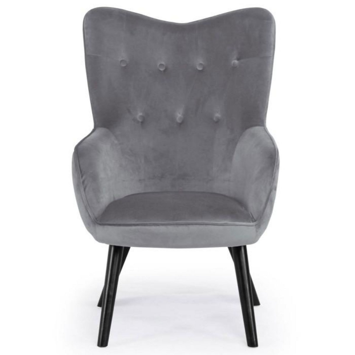 Paris Prix Fauteuil Design en Velours  Artic  100cm Gris
