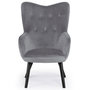 Voir la diapositive 2 : Paris Prix Fauteuil Design en Velours  Artic  100cm Gris