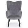 Voir la diapositive 2 : Paris Prix Fauteuil Design en Velours  Artic  100cm Gris