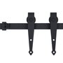 VIDAXL Kit mini de porte d'armoire coulissante Acier au carbone 183 cm