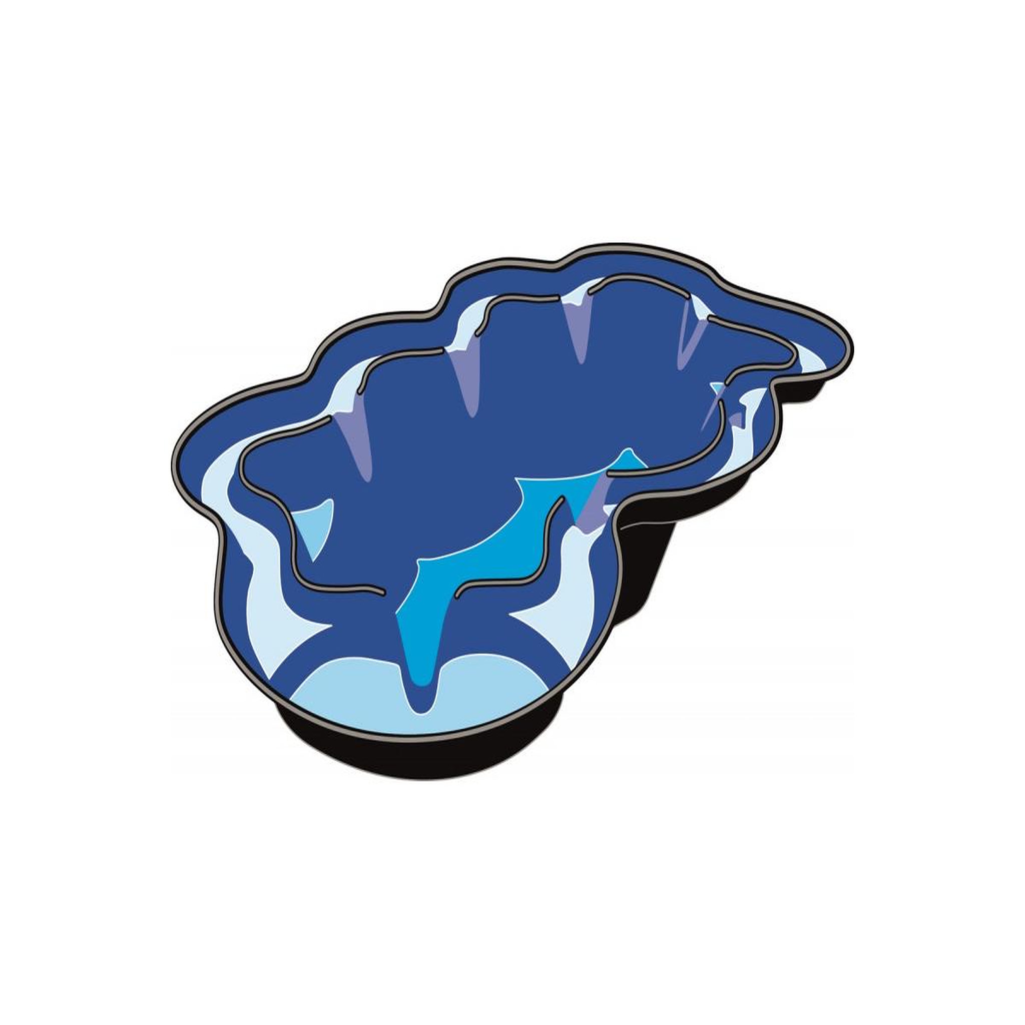 Ubbink Bassin préformé Neptunus V - 8,74 m² - 3800 L