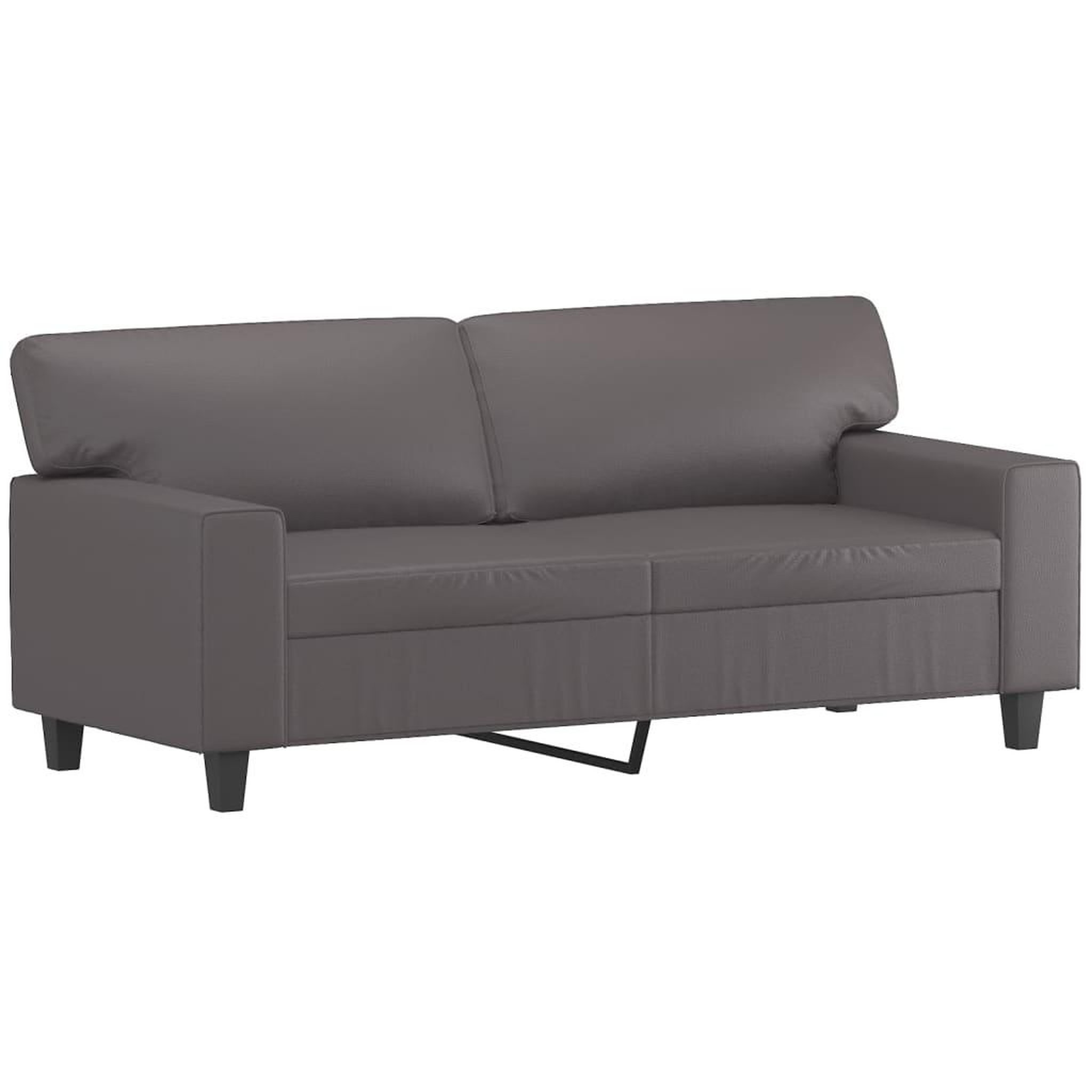 Voir la diapositive 4 : VIDAXL Ensemble de canapes 2 pcs avec coussins gris similicuir