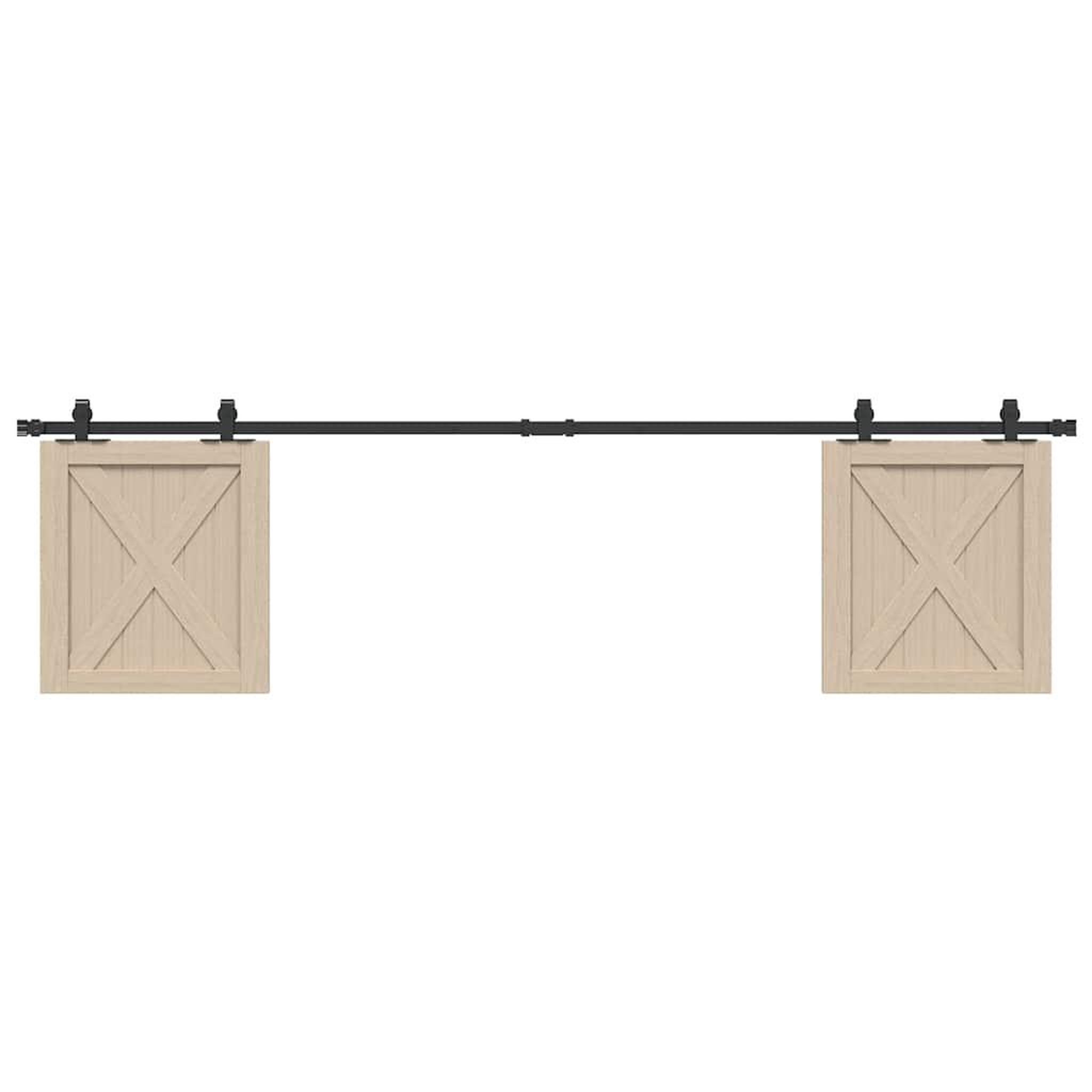 VIDAXL Kit de porte d'armoire coulissante 200 cm acier au carbone