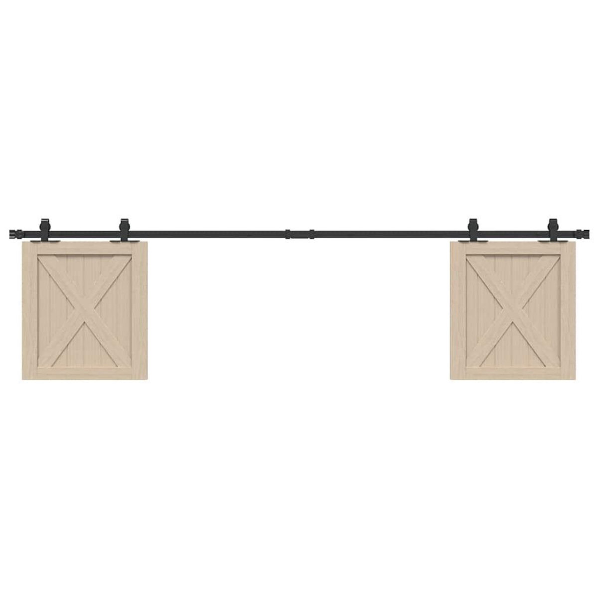 VIDAXL Kit de porte d'armoire coulissante 200 cm acier au carbone