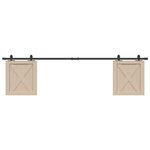 VIDAXL Kit de porte d'armoire coulissante 200 cm acier au carbone