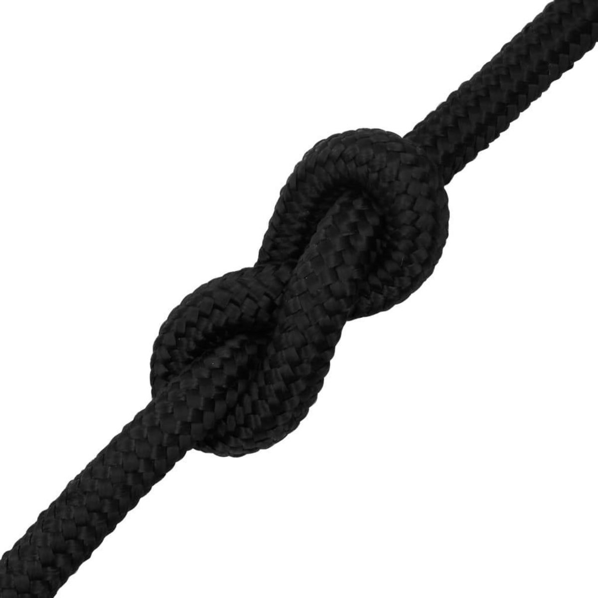 VIDAXL Corde de bateau Noir complet 20 mm 100 m Polypropylene