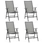 Voir la diapositive 1 : VIDAXL Chaises pliables en maille lot de 4 Acier Anthracite