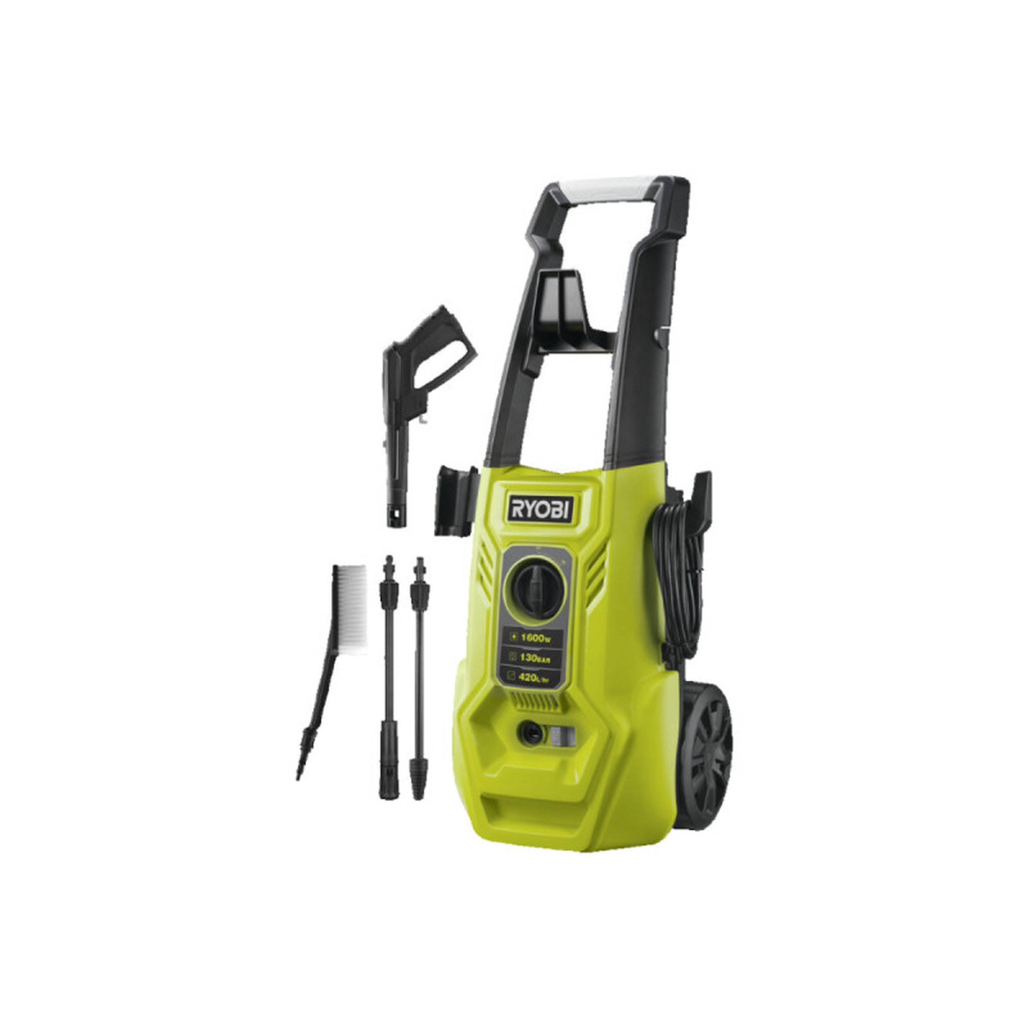 Voir la diapositive 1 : Ryobi Nettoyeur haute pression RYOBI - 130 Bars - 1600W - RY130PWA