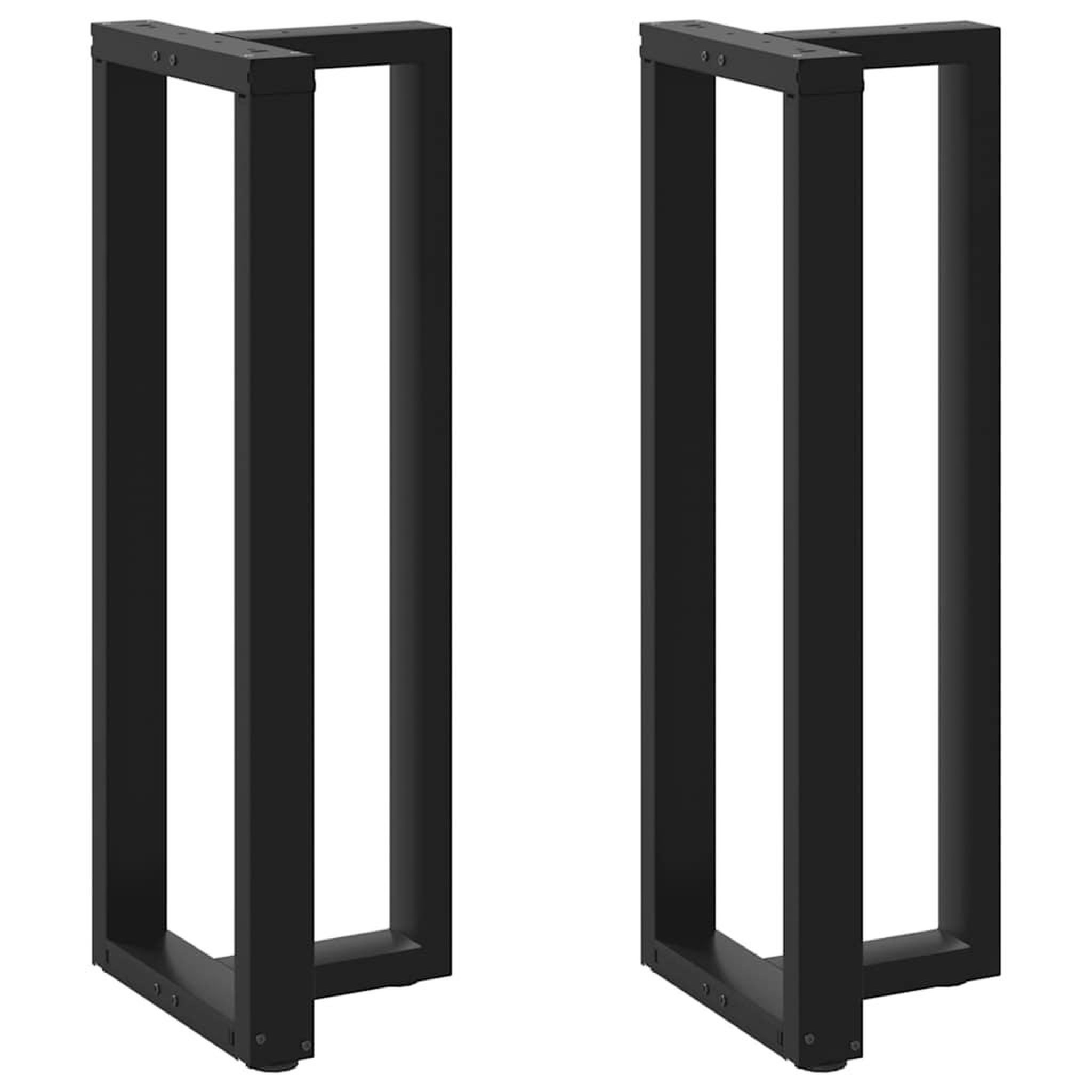VIDAXL Pieds de table de bar forme de T 2 pcs noir 50x35x(110-111) cm