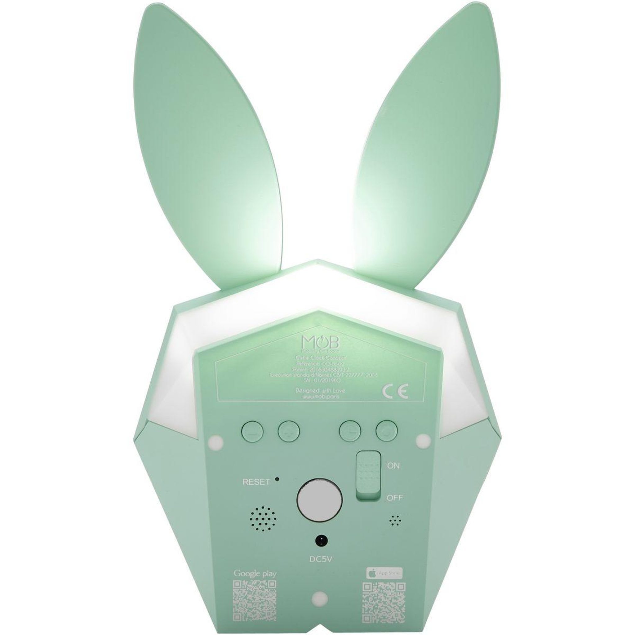 Voir la diapositive 3 : MOBILITY ON BOARD Réveil Cutie Clock Connect Bleu