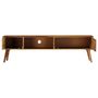 Voir la diapositive 3 : VIDAXL Meuble TV 140x30x40 cm bois massif