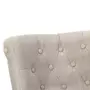 VIDAXL Chaises en style français lot de 2 creme tissu