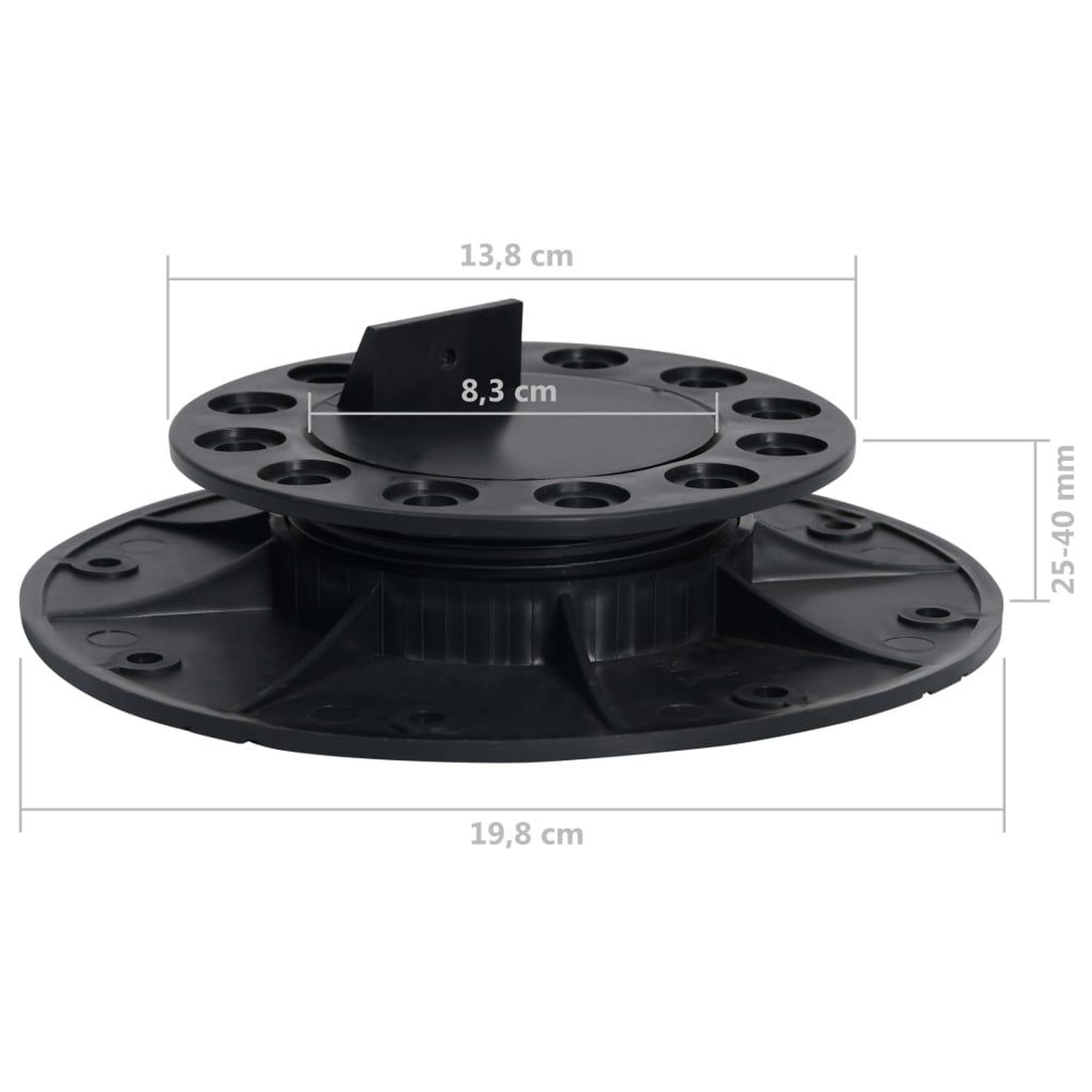 Voir la diapositive 6 : VIDAXL Pieds de terrasse reglables 10 pcs 25-40 mm