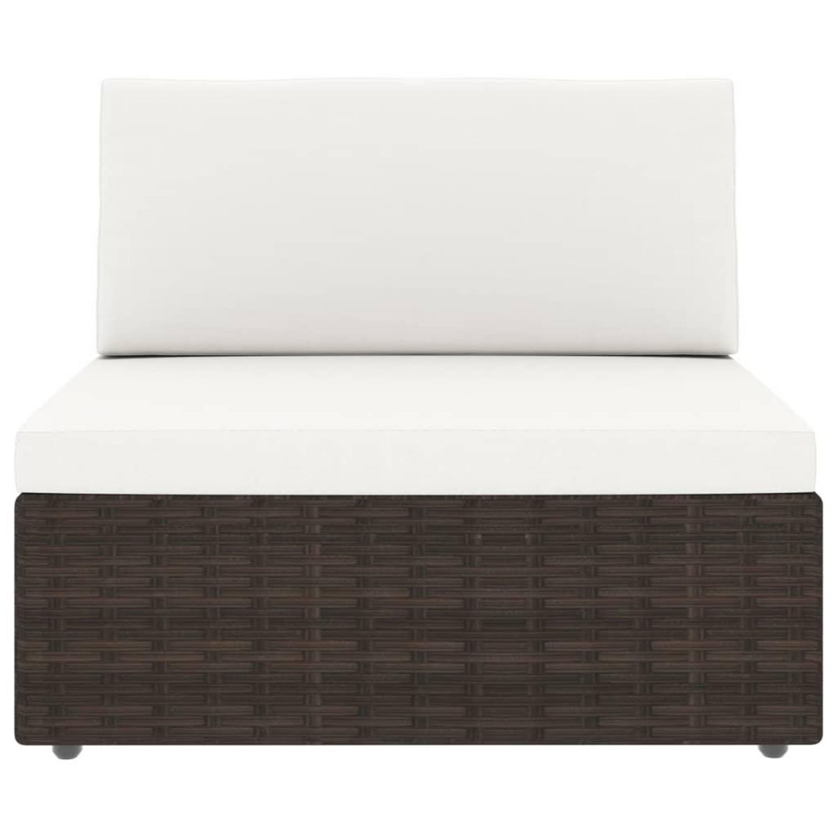 VIDAXL Salon de jardin 2 pcs Resine tressee Marron