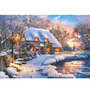 Voir la diapositive 1 : Castorland Puzzle 500 pièces : Cottage en hiver