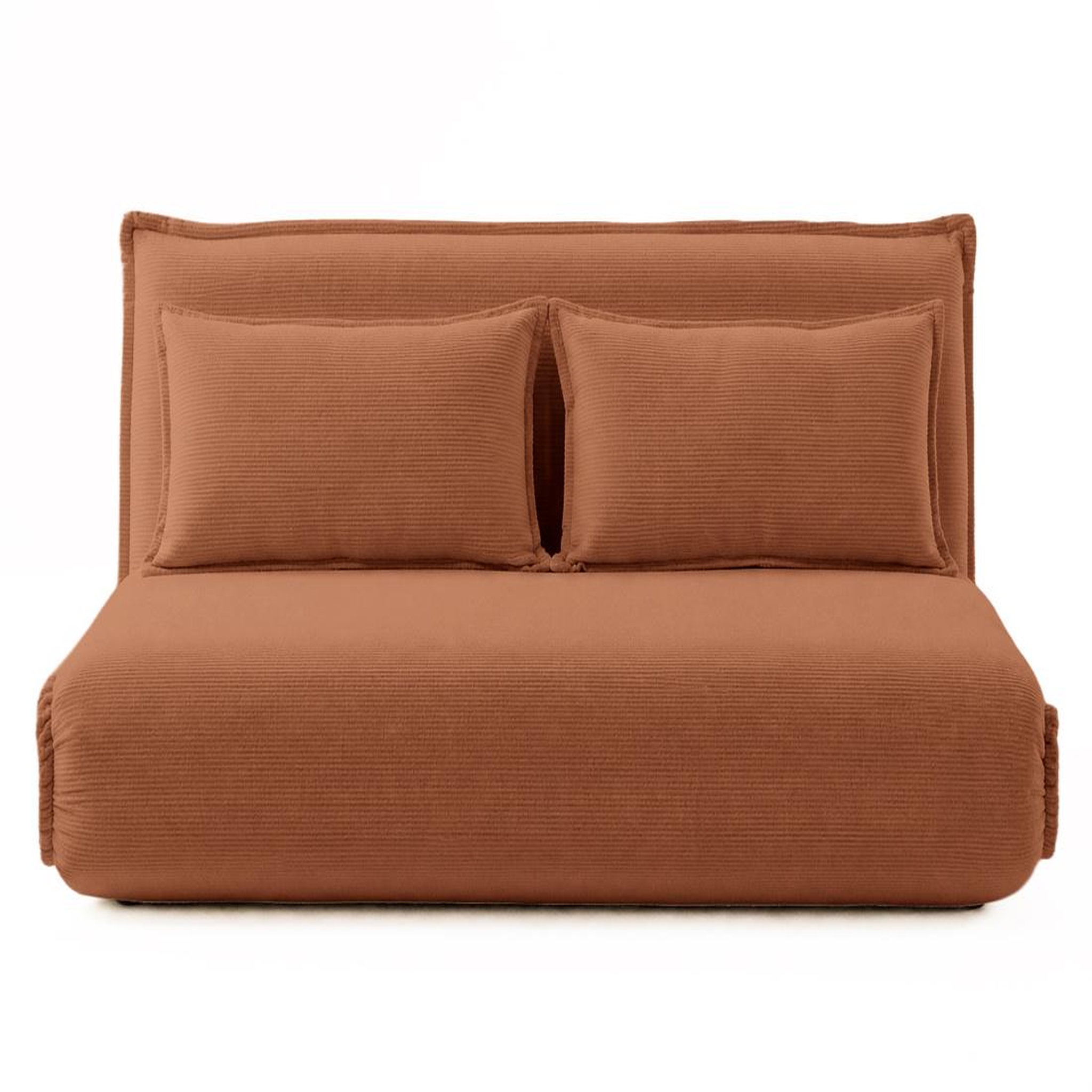 Voir la diapositive 1 : BEST MOBILIER Candice - banquette 2 places convertible clic-clac en velours côtelé