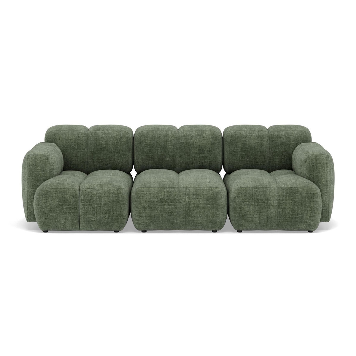 LISA DESIGN Grace - canapé modulable 3 places en velours texturé