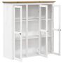 Voir la diapositive 5 : VIDAXL Buffet BODO blanc et marron 115,5x43x200,5cm bois massif de pin