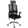 Voir la diapositive 1 : VINSETTO Fauteuil de bureau manager grand confort chaise de bureau réglable tissu maille polyester noir