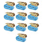Voir la diapositive 1 : VIDAXL Sangle d'arrimage a cliquet 10 pcs 0,8 tonne 4 m x 25 mm Bleu