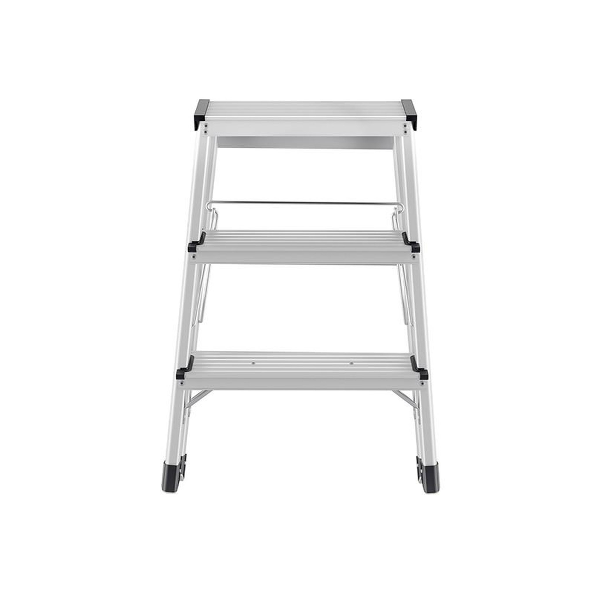 Voir la diapositive 3 : HAILO Marche pied double accès 2x3 marches pliant en aluminium hailo d60