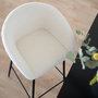 Voir la diapositive 6 : Rendez vous déco Lot de 2 chaises de bar effet laine bouclette blanche 75 cm-Marquise