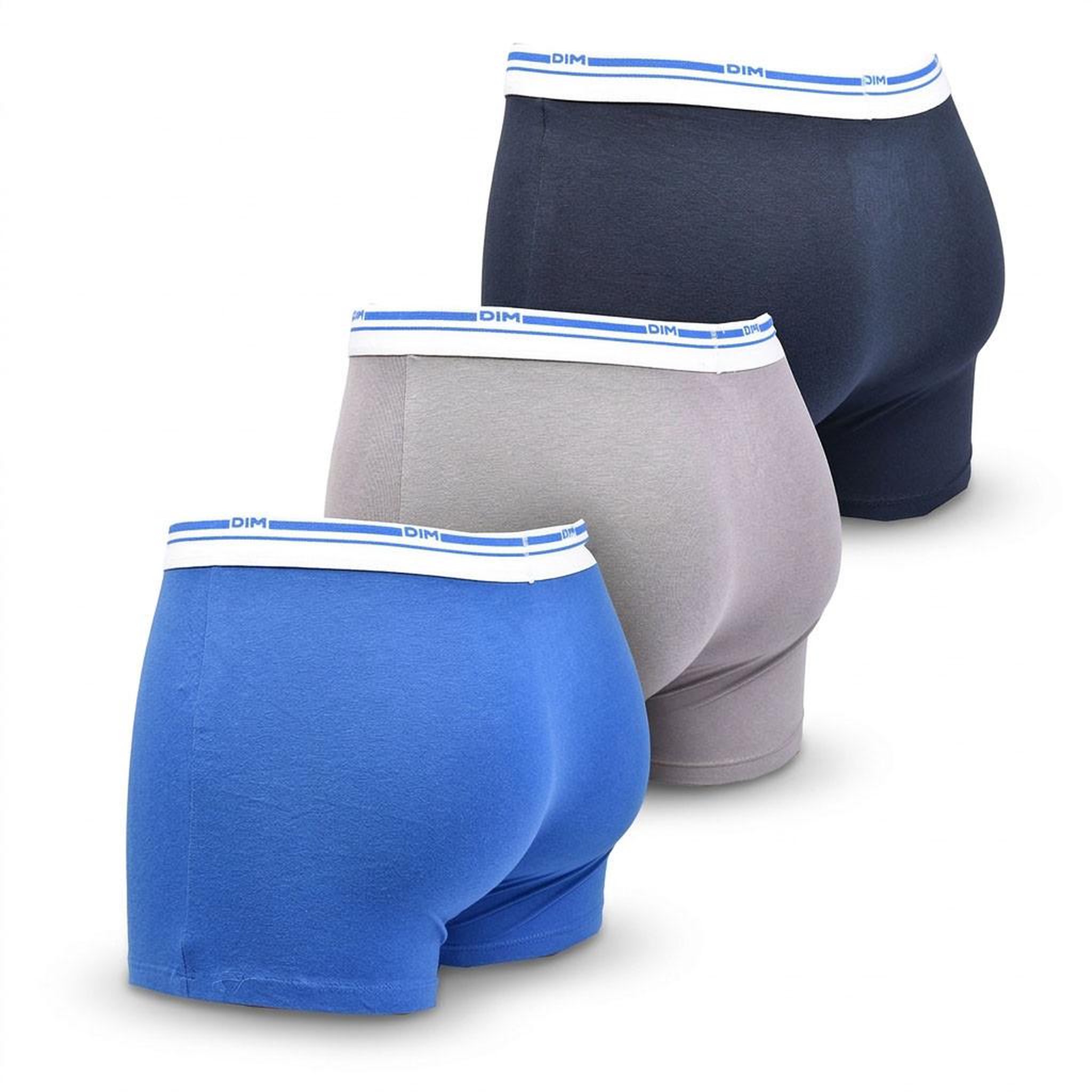 Voir la diapositive 3 : DIM Lot de 3 boxers DIM en coton stretch