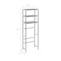 Voir la diapositive 6 : VIDAXL Support de rangement 3 niveaux de toilette Argente 53x28x169 cm