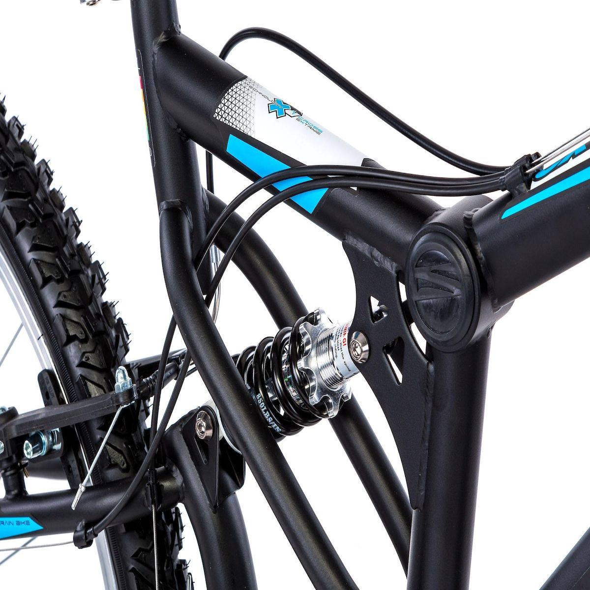 BACHINI Vélo 26'' - VTT 26'' - Modèle  BACHINI  Tout Suspendu - 18 Vitesses - Transmission Shimano ( Dérailleurs, roue libre & Poignées )  - Freins V-Brake Aluminium