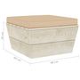 Voir la diapositive 6 : VIDAXL Repose-pied palette de jardin avec coussin Epicea impregne