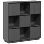 Voir la diapositive 2 : VIDAXL Buffet Gris 110,5x35x117 cm Bois massif de pin