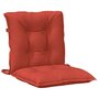 Voir la diapositive 5 : VIDAXL Coussins de chaise a dossier bas lot de 2 rouge melange tissu