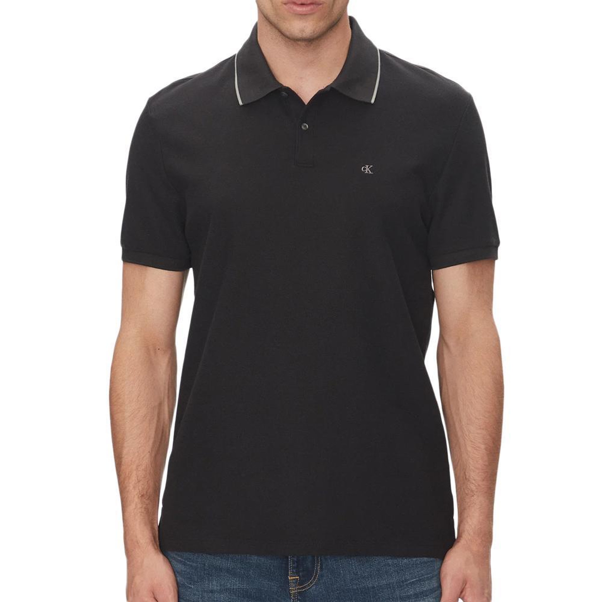 CALVIN KLEIN JEANS Polo Noir Homme Calvin Klein Jeans Refineds. Coloris disponibles : Noir