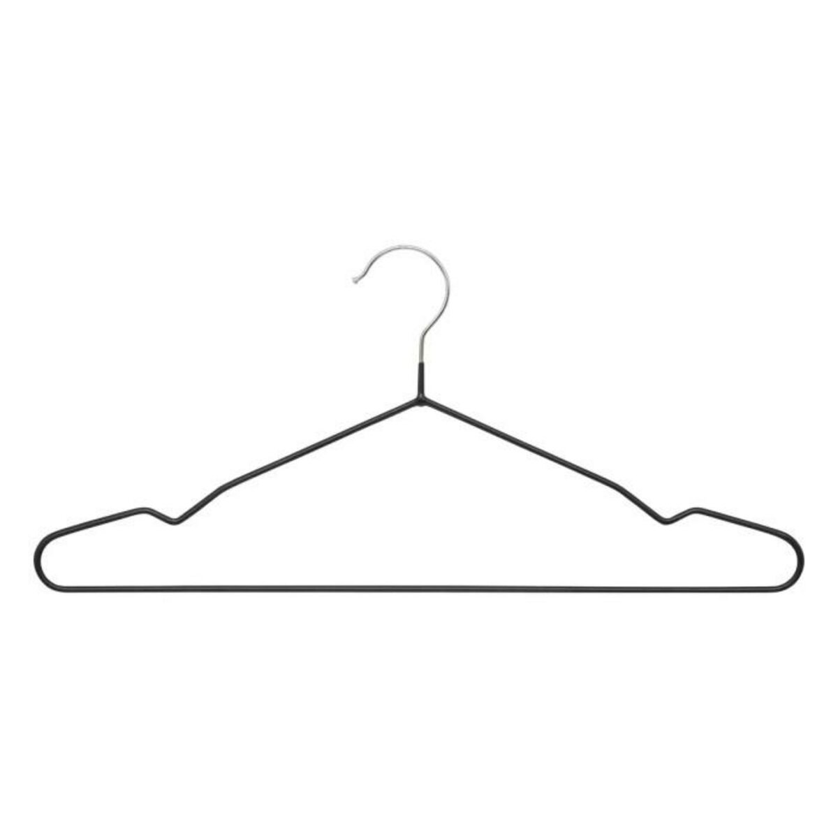 FIVE Lot de 5 Cintres Antidérapants  Mat  40cm Noir