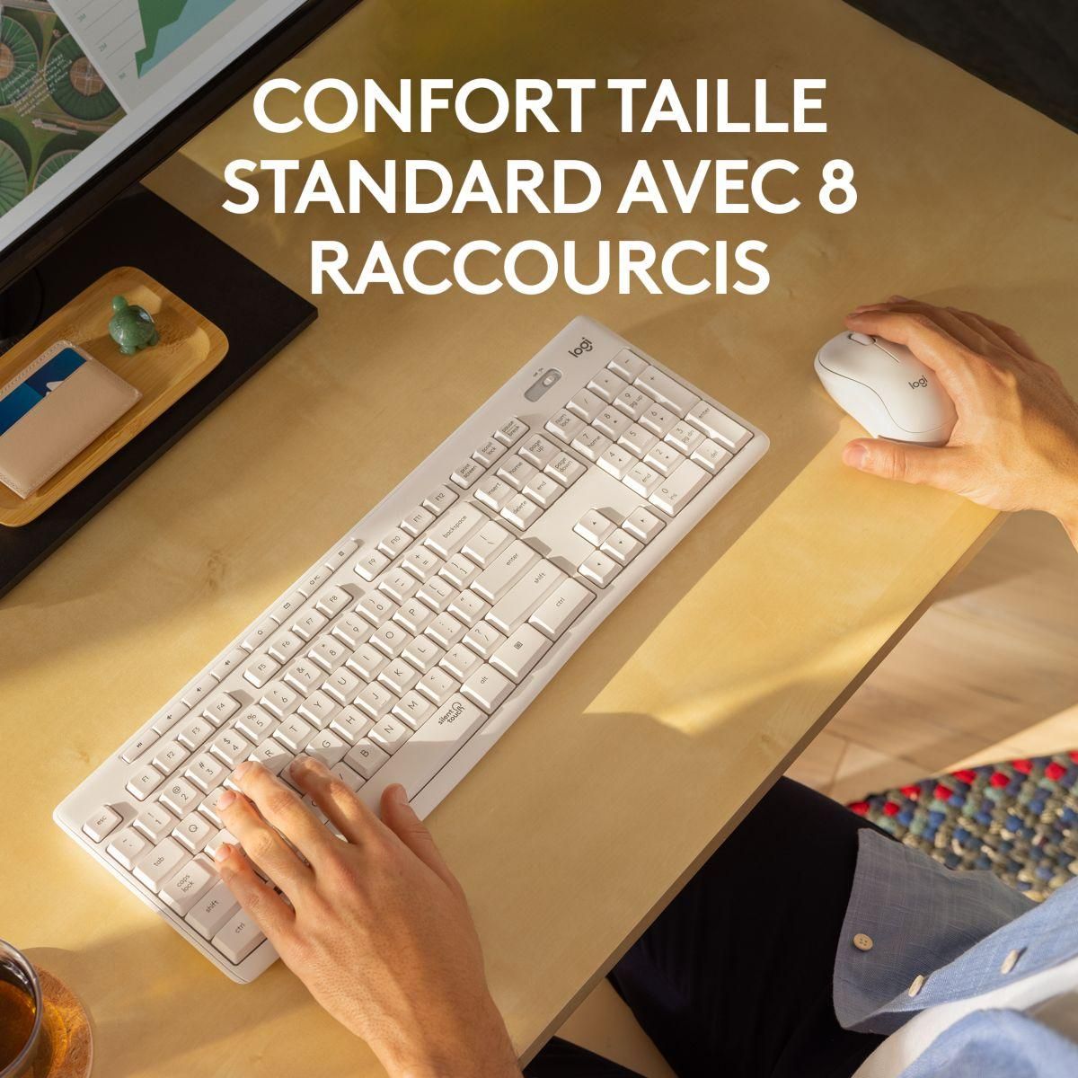 Logitech Pack MK295 Silent Wireless Combo White