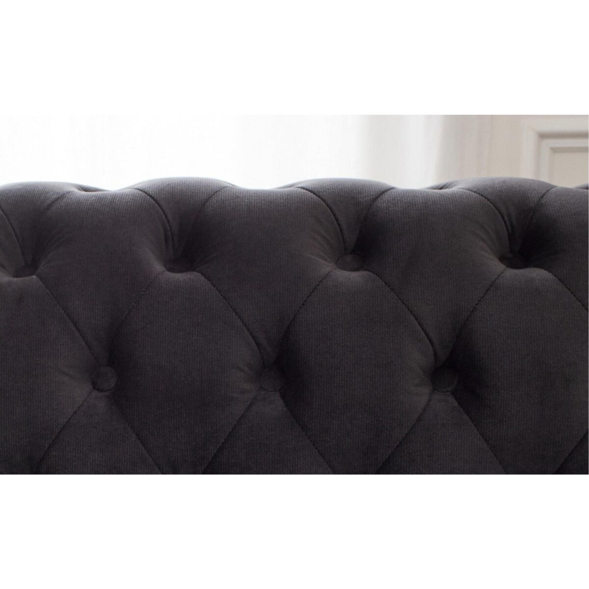 LISA DESIGN William - canapé chesterfield d'angle gauche - 4 places - en velours