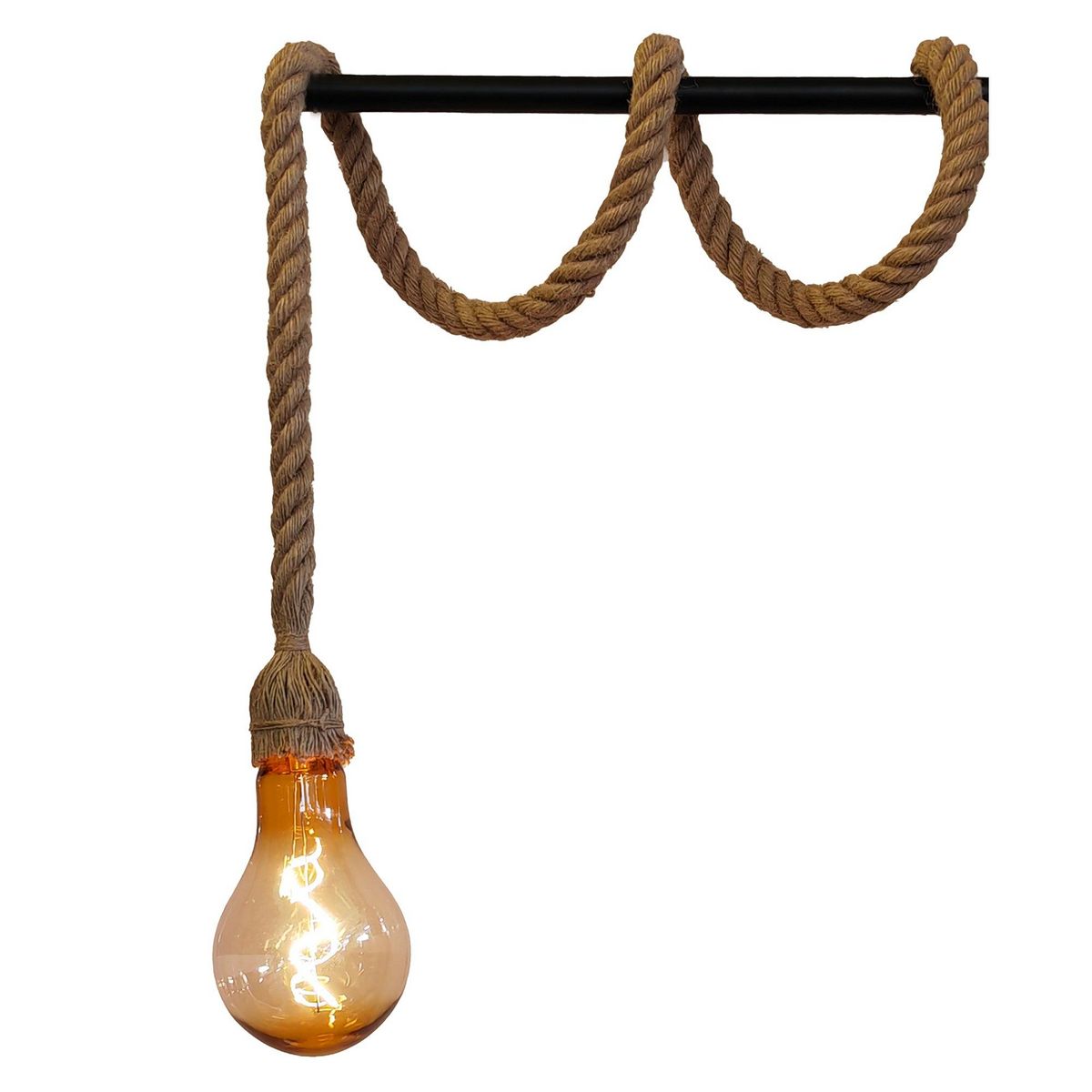 Lumisky Suspension d'extérieur nomade solaire CORDY Beige Corde 2m20