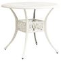 Voir la diapositive 1 : VIDAXL Table de jardin Blanc 90x90x74 cm Aluminium coule