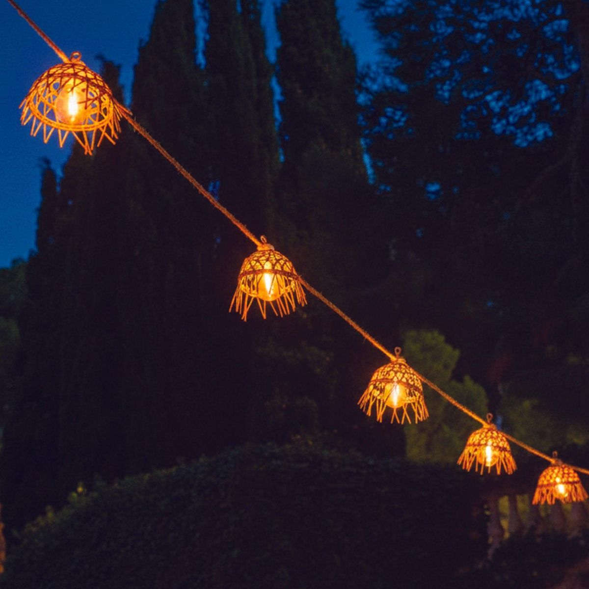 Lumisky Guirlande solaire HAWAII Beige Corde 6m